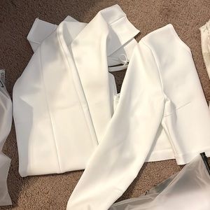 Fashionnova bandage pant set white never worn